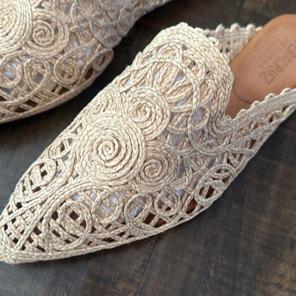 True Vintage Veracruz Artisan Woven Slides Made In Spain Size 37 - Picture 2 of 6